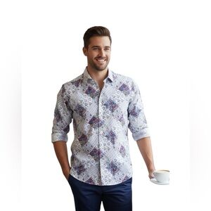 MASUTTO TOM/05 LONG SLEEVE BUTTON DOWN SHIRT Size small